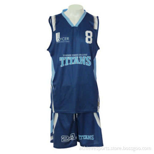 Full Sublimation Blue Basketball Jersey, Customized Sizes and Colors Available